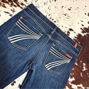 7 For All Mankind Blue Boot Cut Jeans